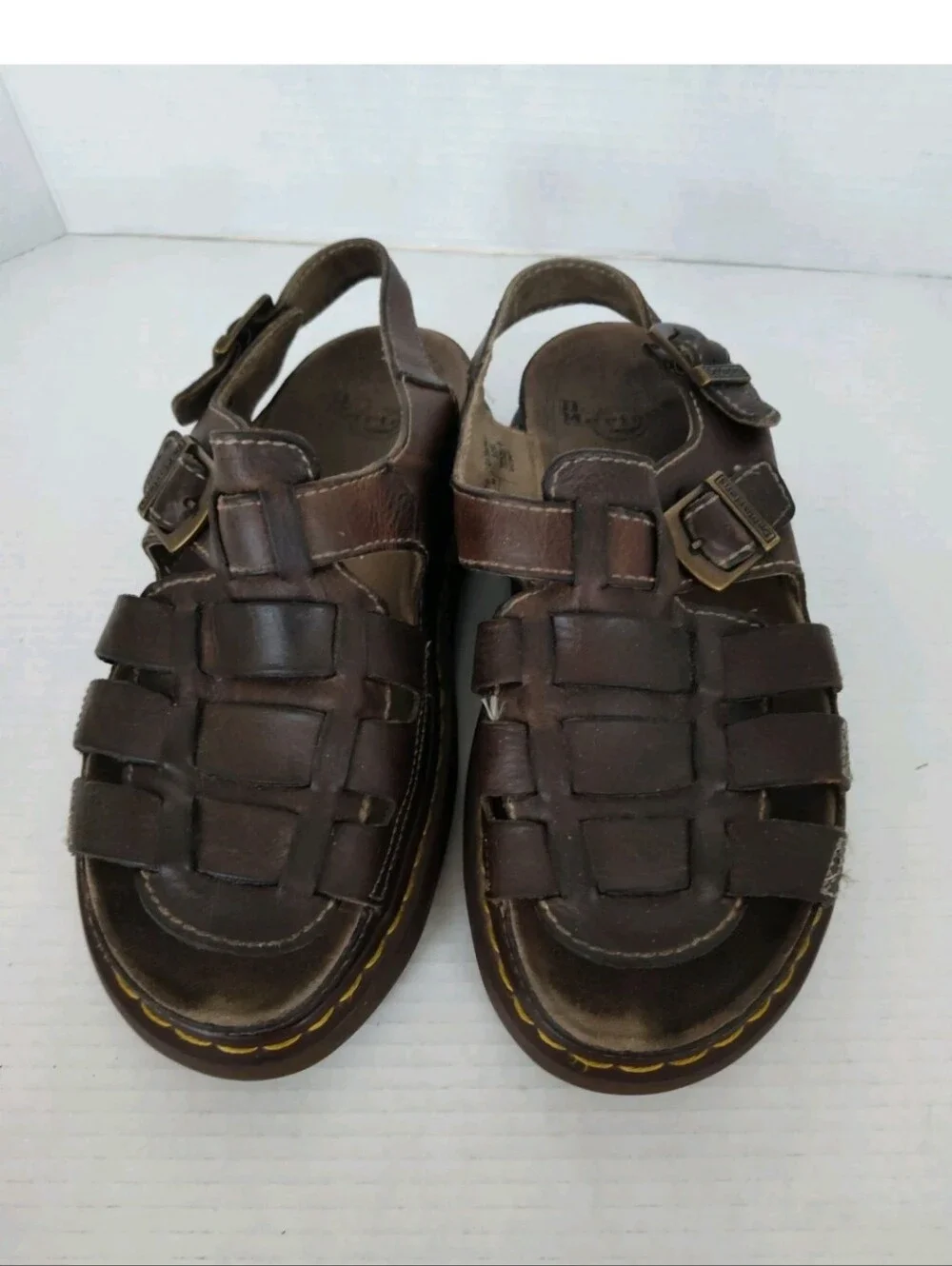 Dr. Martens Mens Size 12 Fisherman Sandals Brown Leather 8092 Vintage